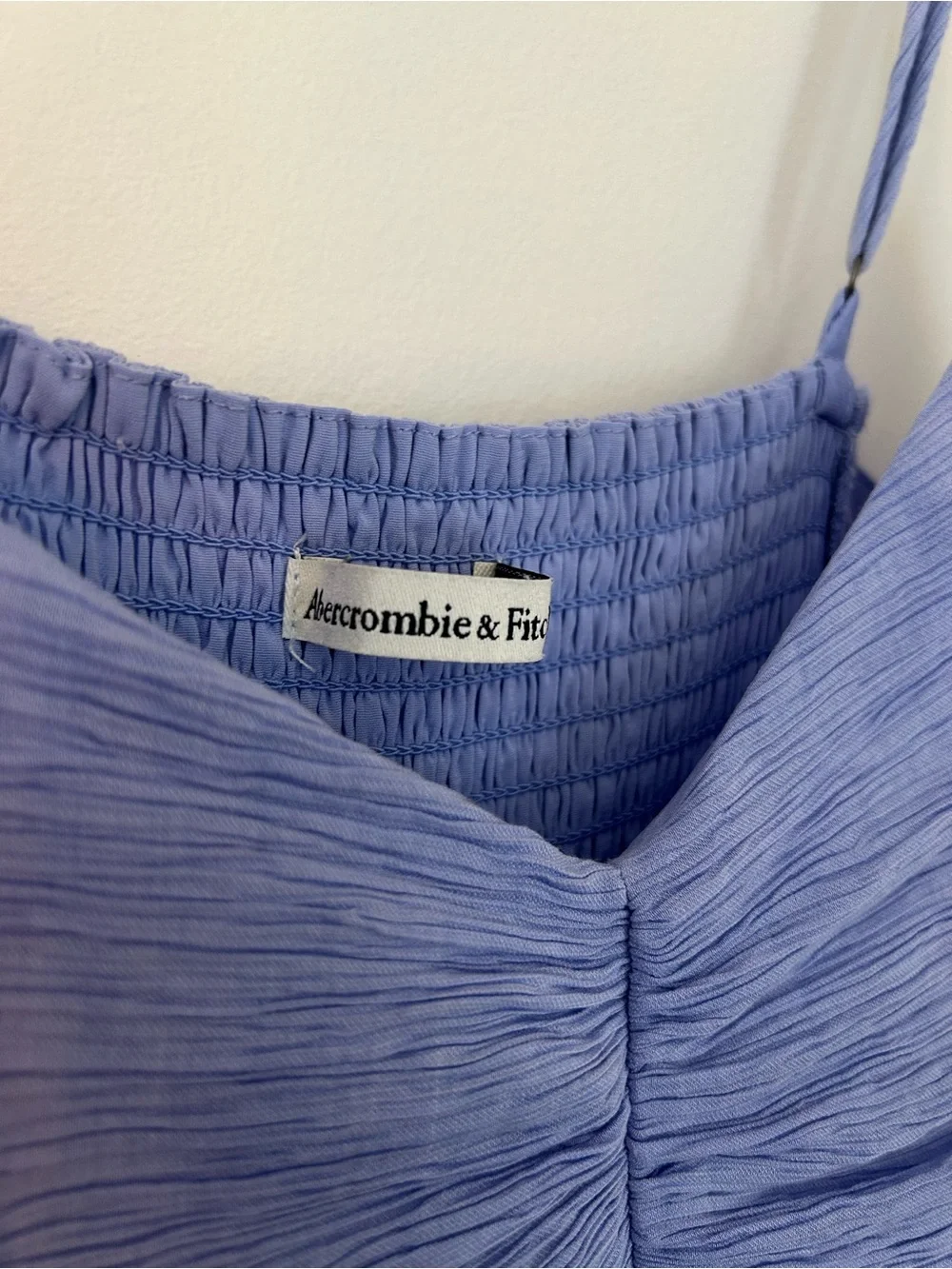 Abercrombie & Fitch Ruched Crinkle Maxi Dress